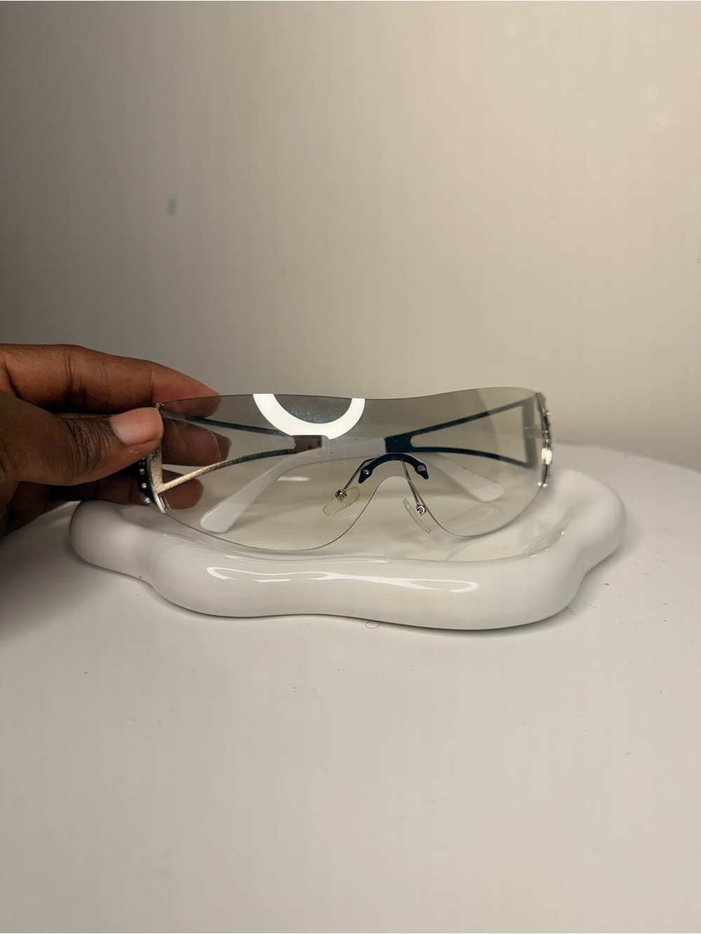 SHEIN Clear Shield Visor Sunglasses